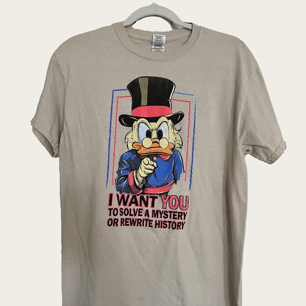Unique Scrooge McDuck Uncle Sam T-Shirt Gildan Size M